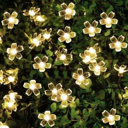 Solar Sakura Small Lantern String Light Outdoor Waterproof Courtyard Arrangement (Option: )