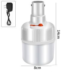 Rechargeable Bulb Lantern led Portable Camping Light Outdoor Solar Lights Lighting With Remote Control 60W 80W 100W Tent Lamp (Option: )