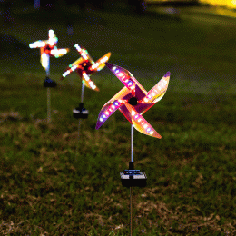 Solar Landscape Windmill Light Outdoor Light String Decoration Lawn Light (Color: )