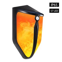 Waterproof Garden Security Lighting Solar LED Wall Lamp with Human Motion Sensor (Color: )