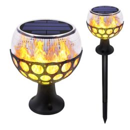 Spherical flame column solar lamp (Option: )