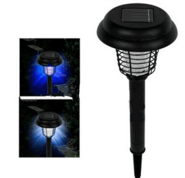 Solar Led Rechargeable Anti-Mosquito Lamp Electronic Fly Bug Zapper Insect Pest Uv Trap Outdoor Garden Lawn Lamp (Option: )